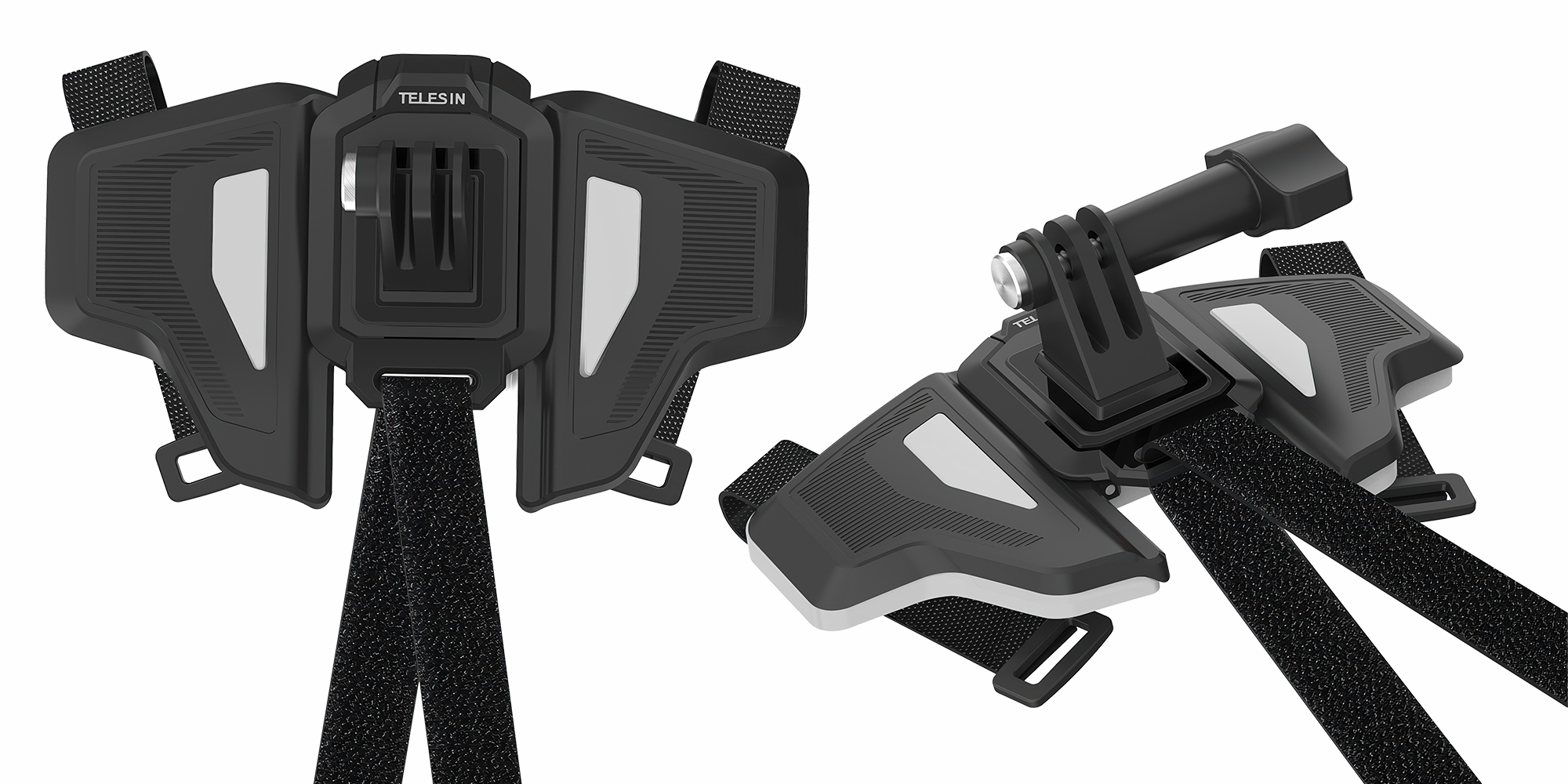 Mocowanie na kask motocyklowy Telesin GP-HBM-MT2-YH do kamer sportowych - szare